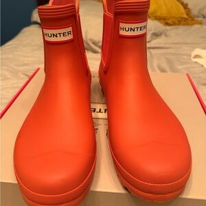 Hunter Orange Rain Boots